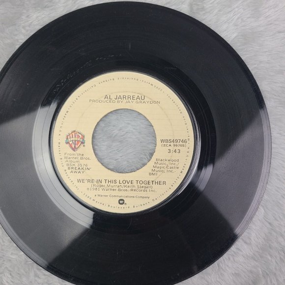 Al Jarreau - We'Re In This Love‎ Together / Alonzo On Wb Records D2 Jazz 45 - Picture 1 of 2